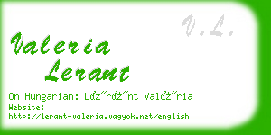 valeria lerant business card